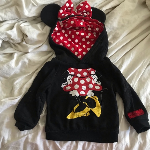 Disney Other - Minnie Mouse ears hood pullover sweater Disneyland